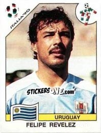 Sticker Felipe Revelez - FIFA World Cup Italia 1990 - Panini