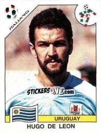 Figurina Hugo de Leon - FIFA World Cup Italia 1990 - Panini