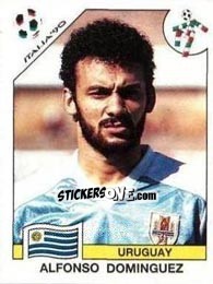 Figurina Alfonso Dominguez - FIFA World Cup Italia 1990 - Panini