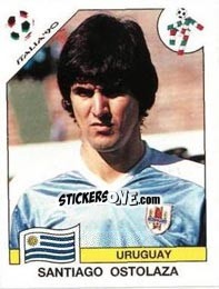 Sticker Santiago Ostolaza - FIFA World Cup Italia 1990 n. 373 - Panini