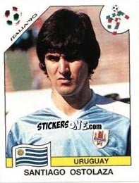 Cromo Santiago Ostolaza - FIFA World Cup Italia 1990 - Panini