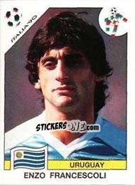 Cromo Enzo Francescoli - FIFA World Cup Italia 1990 - Panini