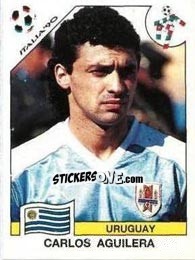Sticker Carlos Aguilera - FIFA World Cup Italia 1990 n. 381 - Panini