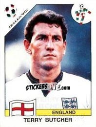 Sticker Terry Butcher - FIFA World Cup Italia 1990 - Panini