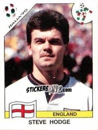 Sticker Steve Hodge - FIFA World Cup Italia 1990 - Panini