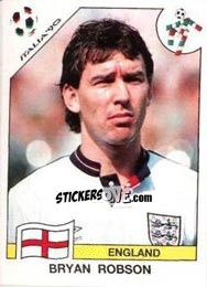 Sticker Bryan Robson - FIFA World Cup Italia 1990 n. 395 - Panini