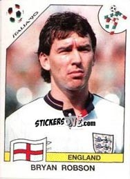 Figurina Bryan Robson - FIFA World Cup Italia 1990 - Panini