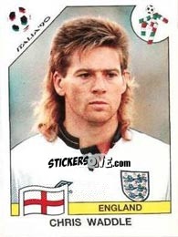 Sticker Chris Waddle - FIFA World Cup Italia 1990 n. 397 - Panini