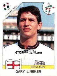 Cromo Gary Lineker - FIFA World Cup Italia 1990 - Panini