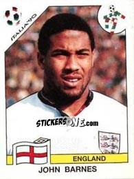 Cromo John Barnes - FIFA World Cup Italia 1990 - Panini