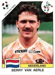 Sticker Berry van Aerle - FIFA World Cup Italia 1990 - Panini