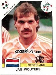 Sticker Jan Wouters - FIFA World Cup Italia 1990 - Panini