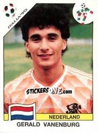 Sticker Gerald Vanenburg - FIFA World Cup Italia 1990 - Panini