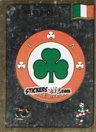 Sticker The Football Association of Ireland (Cumann Peile Na H-Eireann) emblem - FIFA World Cup Italia 1990 - Panini