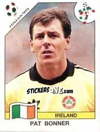 Figurina Pat Bonner - FIFA World Cup Italia 1990 - Panini