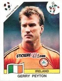 Cromo Gerry Peyton - FIFA World Cup Italia 1990 - Panini