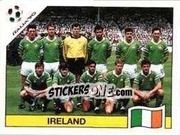 Cromo Team photo Ireland - FIFA World Cup Italia 1990 - Panini