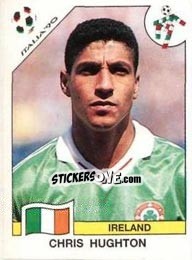 Sticker Chris Hughton - FIFA World Cup Italia 1990 - Panini