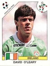 Cromo David O'Leary - FIFA World Cup Italia 1990 - Panini