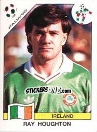 Sticker Ray Houghton - FIFA World Cup Italia 1990 - Panini