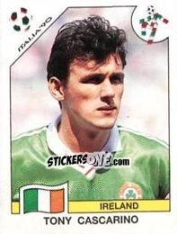 Cromo Tony Cascarino - FIFA World Cup Italia 1990 - Panini