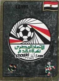 Cromo Egyptian Football Association emblem - FIFA World Cup Italia 1990 - Panini