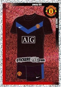 Cromo Away kit - Manchester United 2009-2010 - Panini