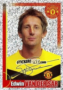 Sticker Edwin van der Sar (autographed) - Manchester United 2009-2010 n. 13 - Panini