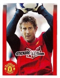 Sticker Edwin van der Sar in training - Manchester United 2009-2010 - Panini