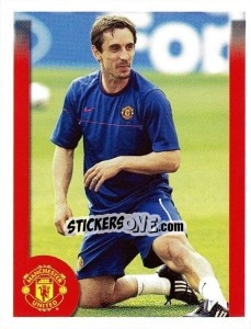 Sticker Gary Neville in training - Manchester United 2009-2010 n. 23 - Panini