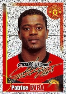 Sticker Patrice Evra (autographed) - Manchester United 2009-2010 - Panini