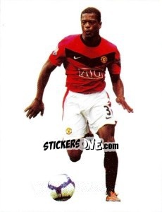 Sticker Patrice Evra in action - PVC - Manchester United 2009-2010 n. 30 - Panini