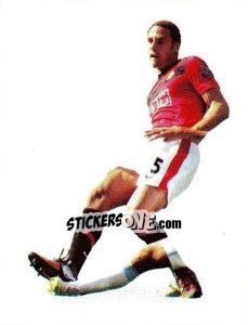 Sticker Rio Ferdinand in action - PVC - Manchester United 2009-2010 n. 42 - Panini