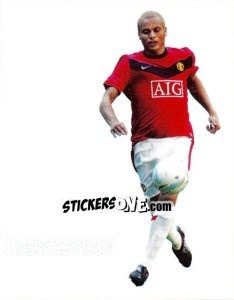 Sticker Wes Brown in action - PVC - Manchester United 2009-2010 n. 46 - Panini