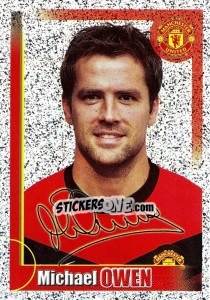 Sticker Michael Owen (autographed) - Manchester United 2009-2010 - Panini