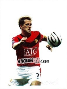 Sticker Michael Owen in action - PVC - Manchester United 2009-2010 n. 54 - Panini