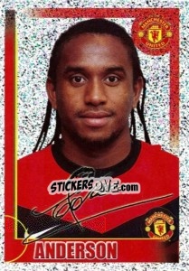 Sticker Anderson (autographed) - Manchester United 2009-2010 - Panini