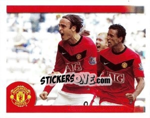 Sticker Dimitar Berbatov in celebration - Manchester United 2009-2010 n. 76 - Panini