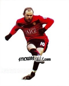 Sticker Wayne Rooney in action - PVC - Manchester United 2009-2010 n. 82 - Panini