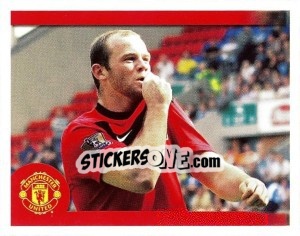 Cromo Wayne Rooney in celebration - Manchester United 2009-2010 - Panini