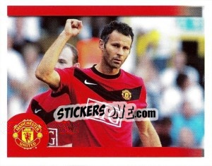 Sticker Ryan Giggs in celebration - Manchester United 2009-2010 - Panini