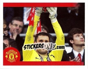 Cromo Ben Foster in celebration - Manchester United 2009-2010 - Panini