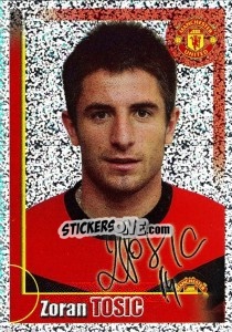 Sticker Zoran Tosic (autographed) - Manchester United 2009-2010 - Panini