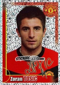 Sticker Zoran Tosic (autographed) - Manchester United 2009-2010 n. 105 - Panini