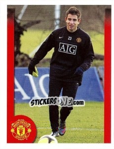 Figurina Zoran Tosic in training - Manchester United 2009-2010 - Panini