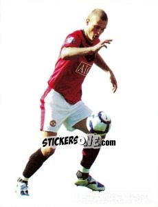 Sticker Nemanja Vidic in action - PVC - Manchester United 2009-2010 n. 114 - Panini