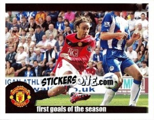 Sticker Berbatov scores vs Wigan - Manchester United 2009-2010 n. 117 - Panini