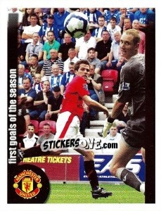 Figurina Owen scores vs Wigan - Manchester United 2009-2010 - Panini