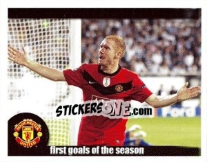 Figurina Scholes scores vs Besiktas - Manchester United 2009-2010 - Panini