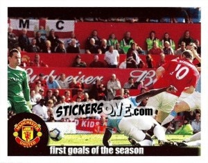 Cromo Rooney scores vs Manchester City - Manchester United 2009-2010 - Panini